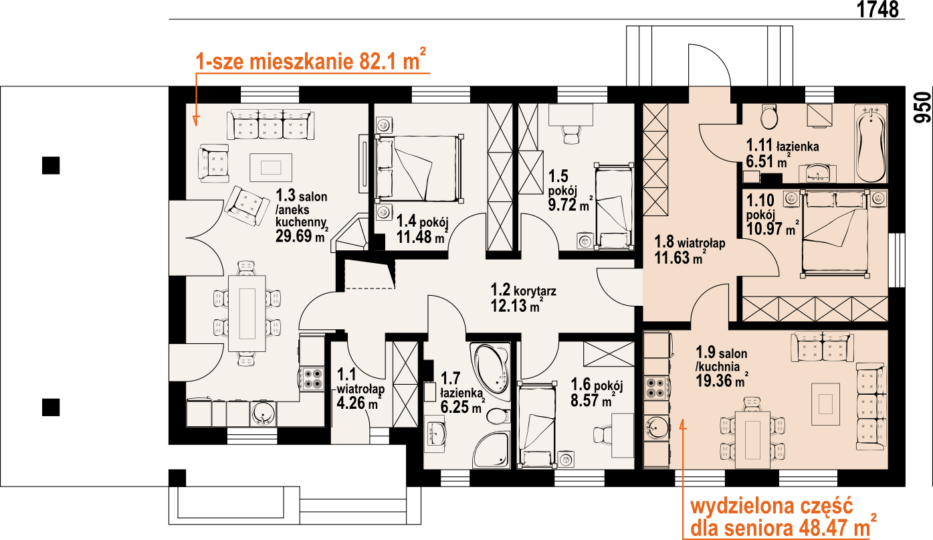 Haus mit separater Wohnung