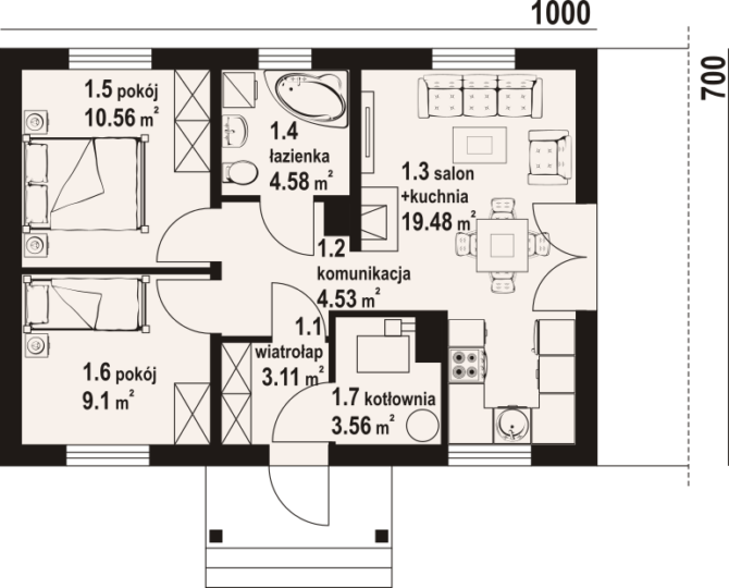 Holzhaus einstöckig