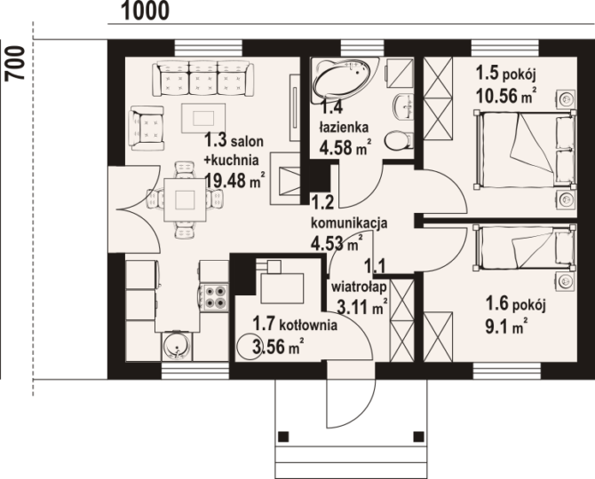 Holzhaus einstöckig