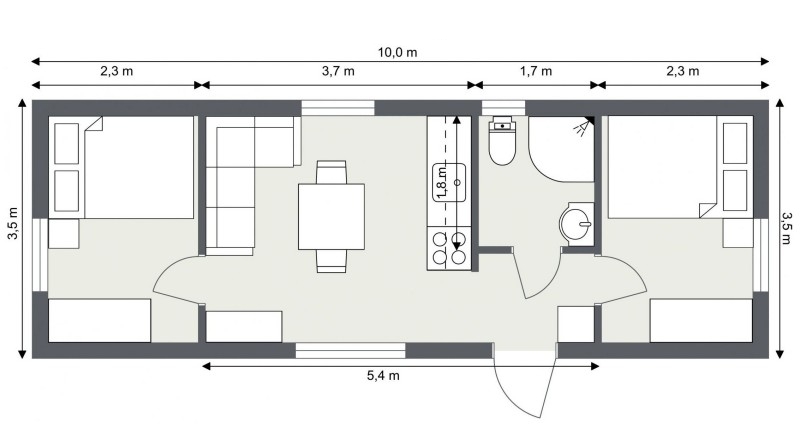 Ferienbungalows FRED plan