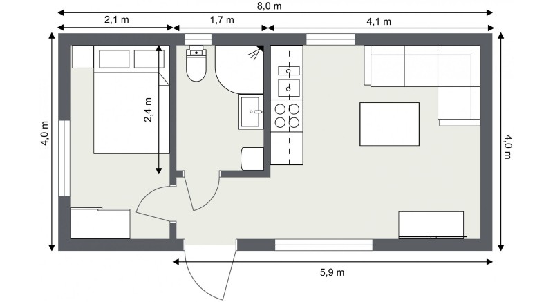 Ferienwohnung HELLE-32m