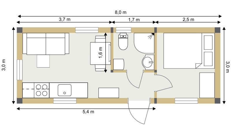 Kleines Mobilheim MADS plan