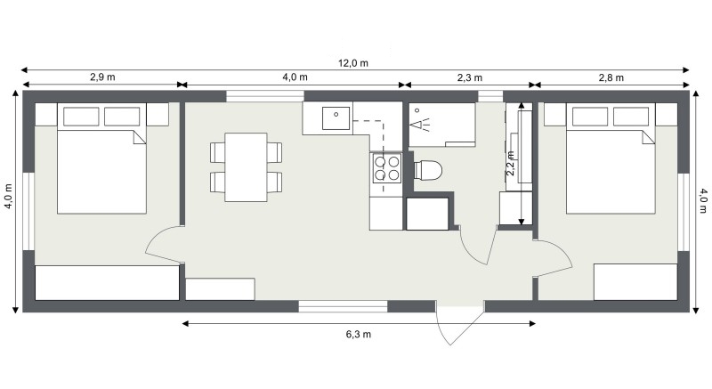 Premium Mobilheim JOHN-48P